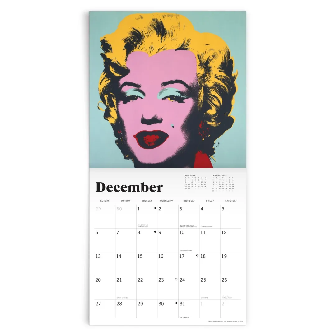 Galison Andy Warhol 2026 Classic 12 x 12 Wall Calendar