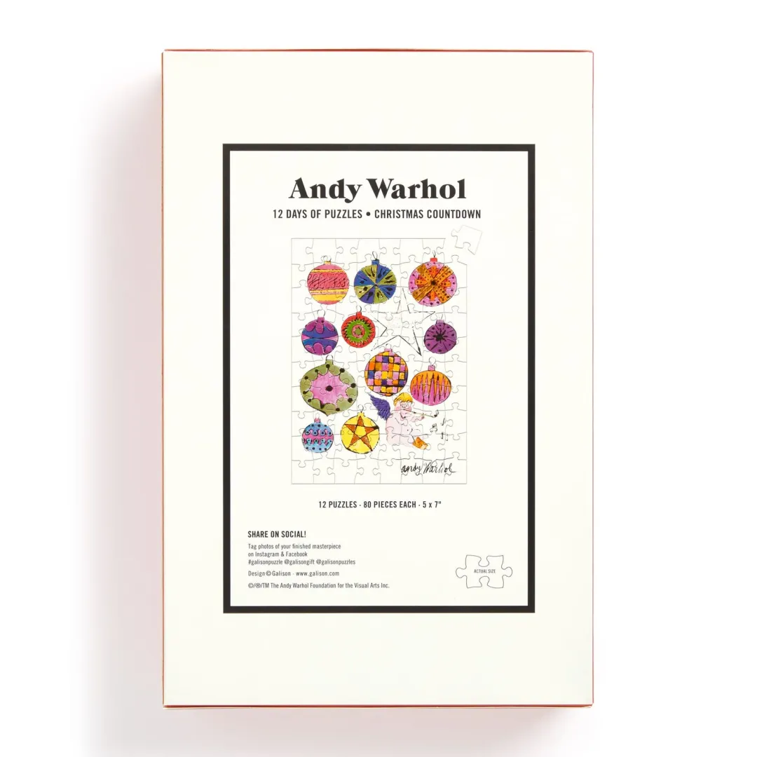 Galison Andy Warhol 12 Days of Puzzles Christmas Countdown