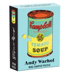 Galison Andy Warhol Campbell's Soup 100 Piece Mini Shaped Jigsaw Puzzle