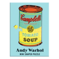 Galison Andy Warhol Campbell's Soup 100 Piece Mini Shaped Jigsaw Puzzle