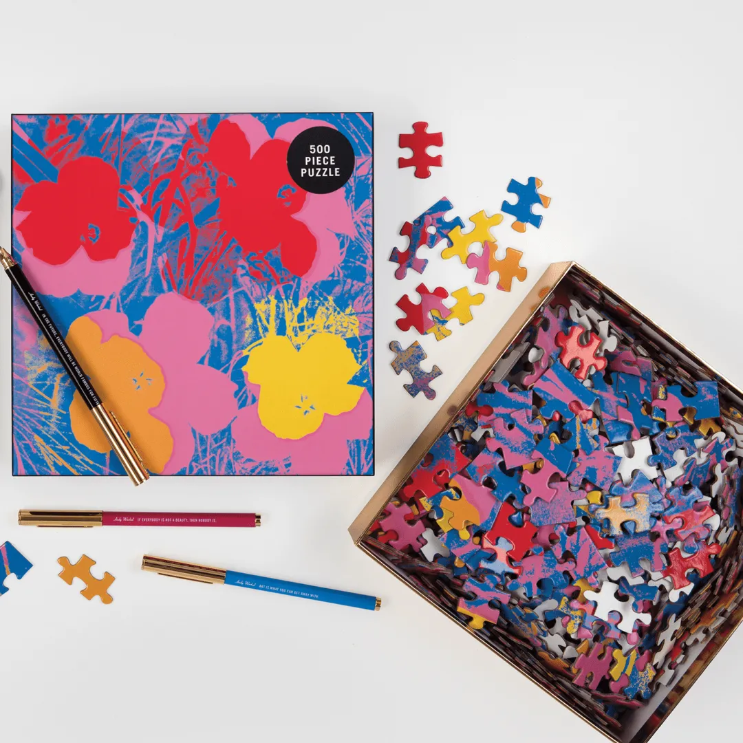 Galison Andy Warhol Flowers 500 Piece Jigsaw Puzzle