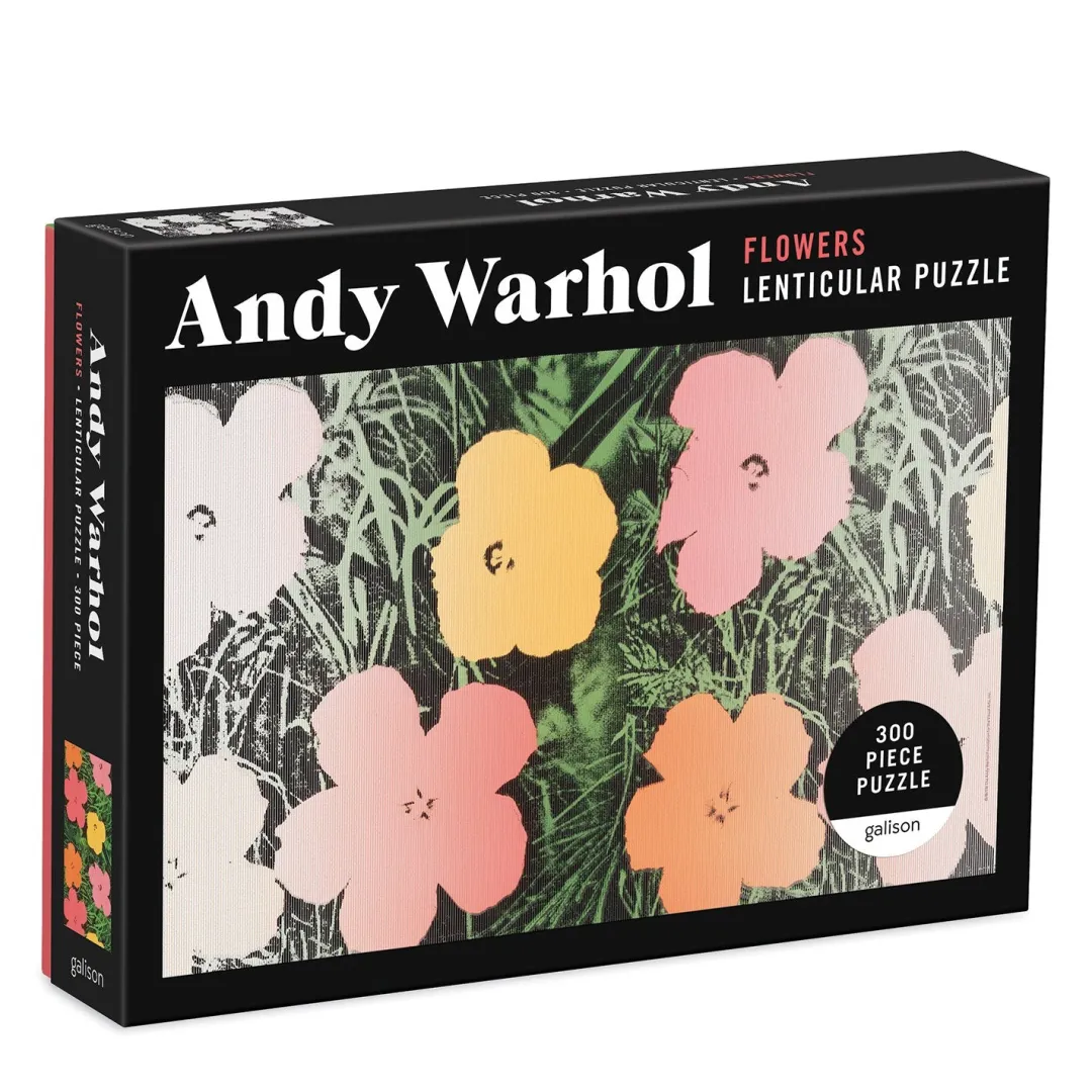 Galison Andy Warhol Flowers 300 Piece Lenticular Jigsaw Puzzle