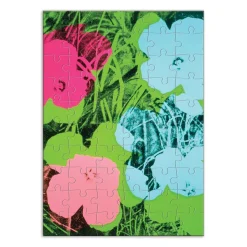 Galison Andy Warhol Flowers Greeting Card Puzzle