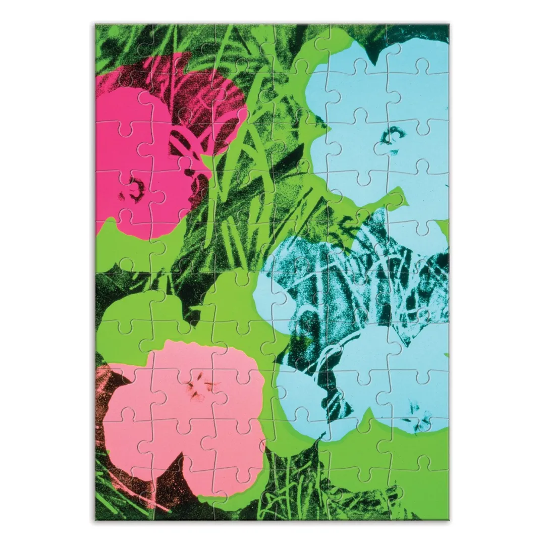 Galison Andy Warhol Flowers Greeting Card Puzzle