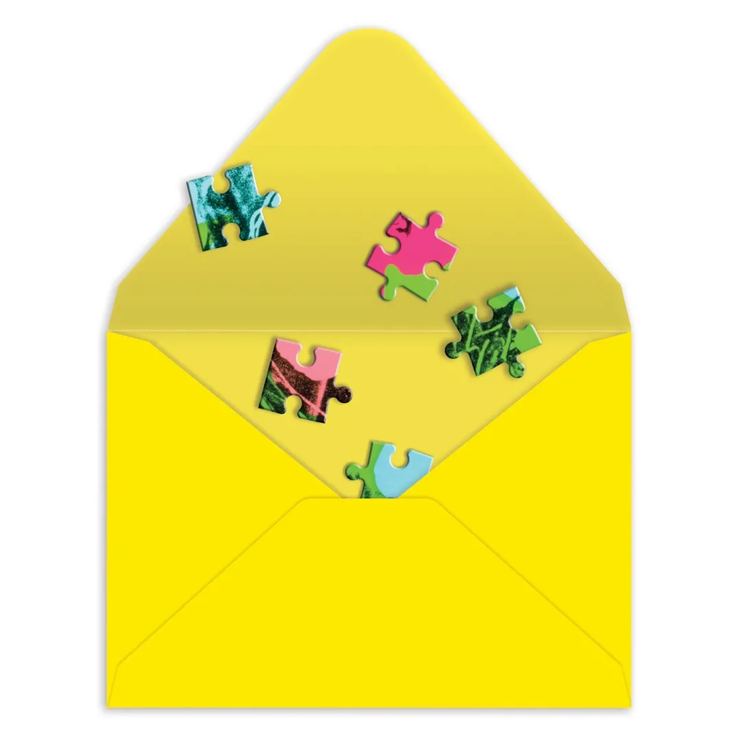 Galison Andy Warhol Flowers Greeting Card Puzzle