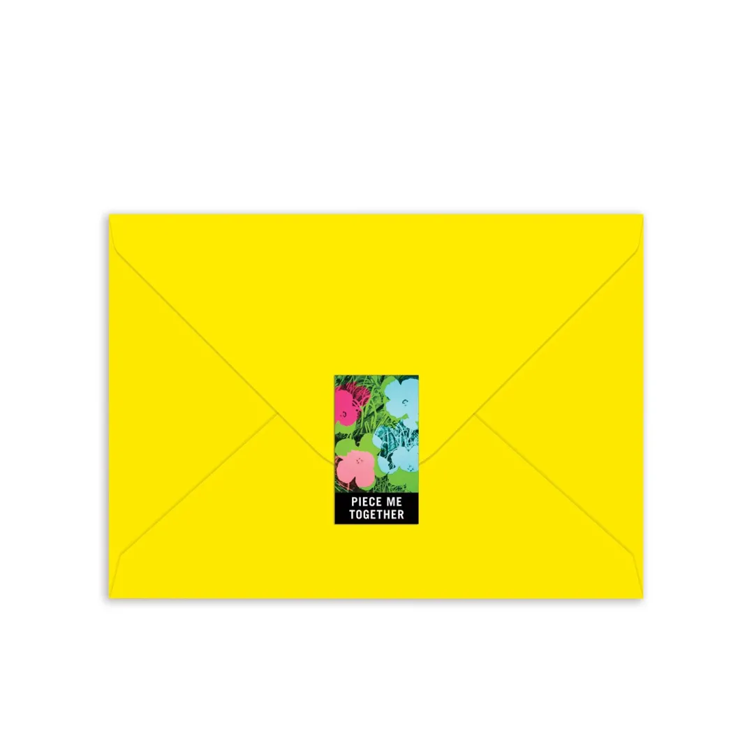 Galison Andy Warhol Flowers Greeting Card Puzzle