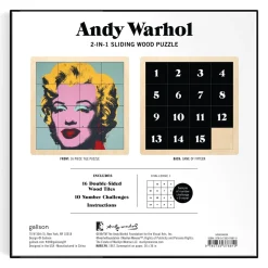 Galison Andy Warhol Marilyn 2-in-1 Sliding Wood Puzzle