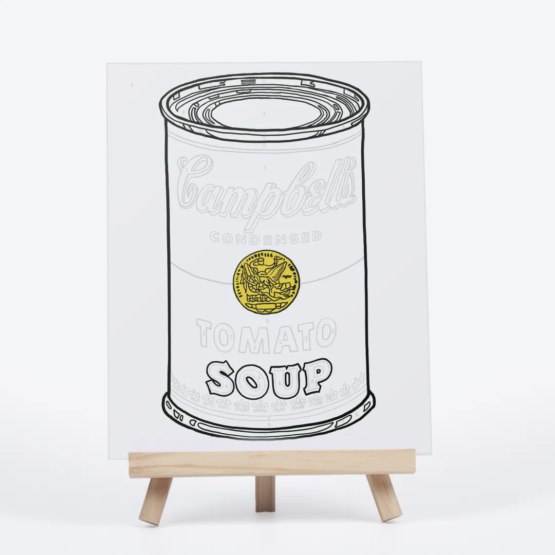 Galison Andy Warhol Soup Can Paint By Number Kit