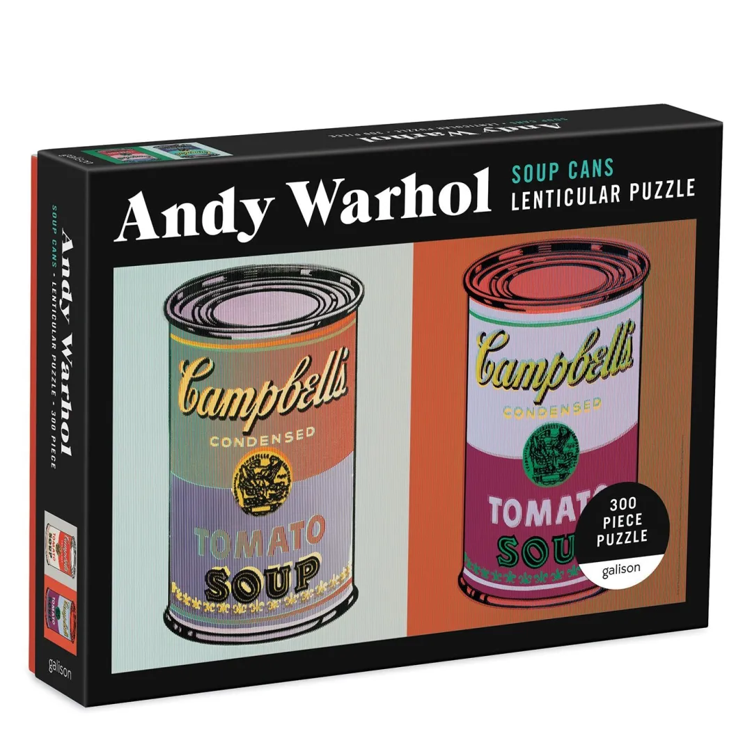 Galison Andy Warhol Soup Cans 300 Piece Lenticular Jigsaw Puzzle