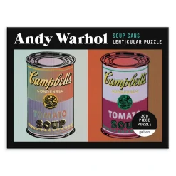 Galison Andy Warhol Soup Cans 300 Piece Lenticular Jigsaw Puzzle