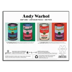 Galison Andy Warhol Soup Cans 300 Piece Lenticular Jigsaw Puzzle