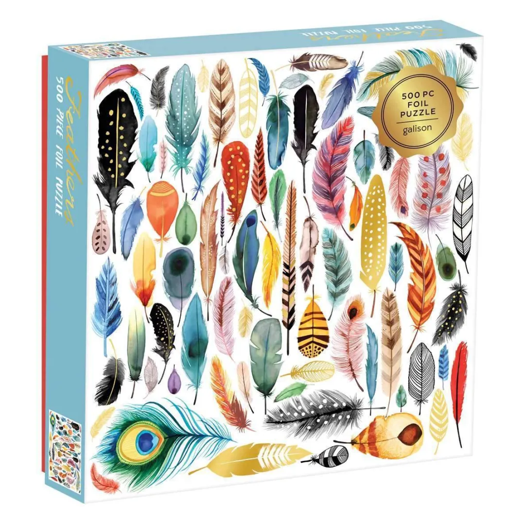 Galison Arrows & Feathers 500 Piece Foil Jigsaw Puzzle