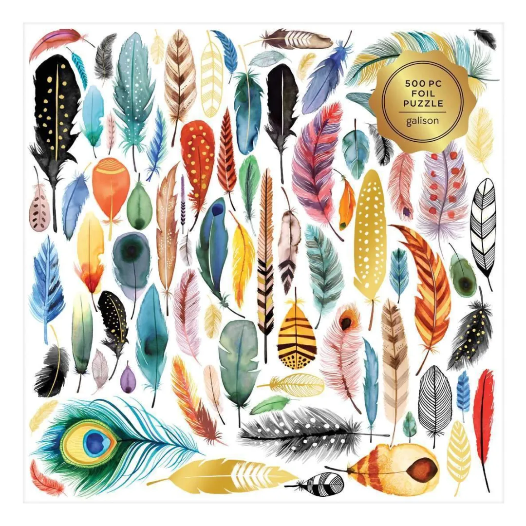 Galison Arrows & Feathers 500 Piece Foil Jigsaw Puzzle