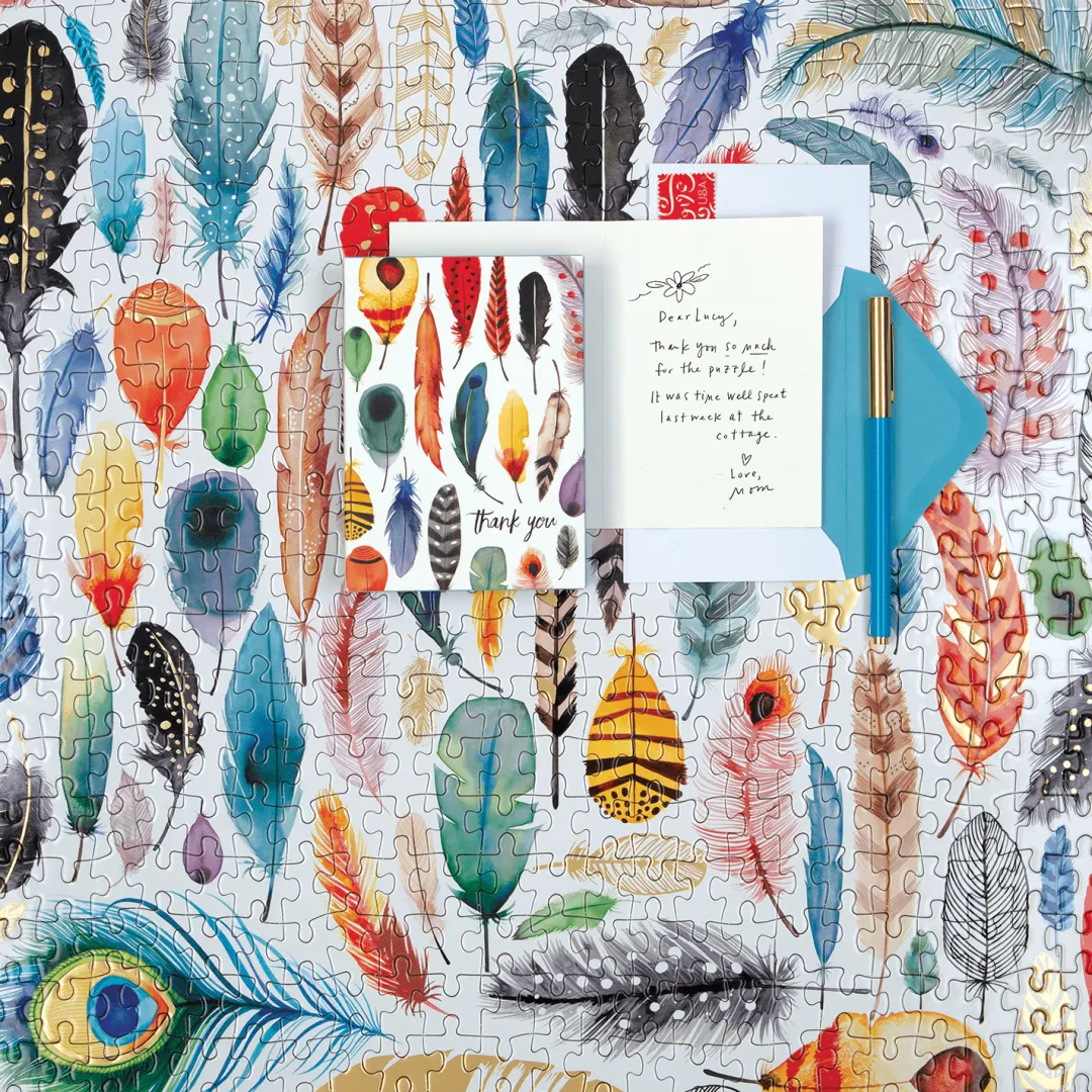 Galison Arrows & Feathers 500 Piece Foil Jigsaw Puzzle