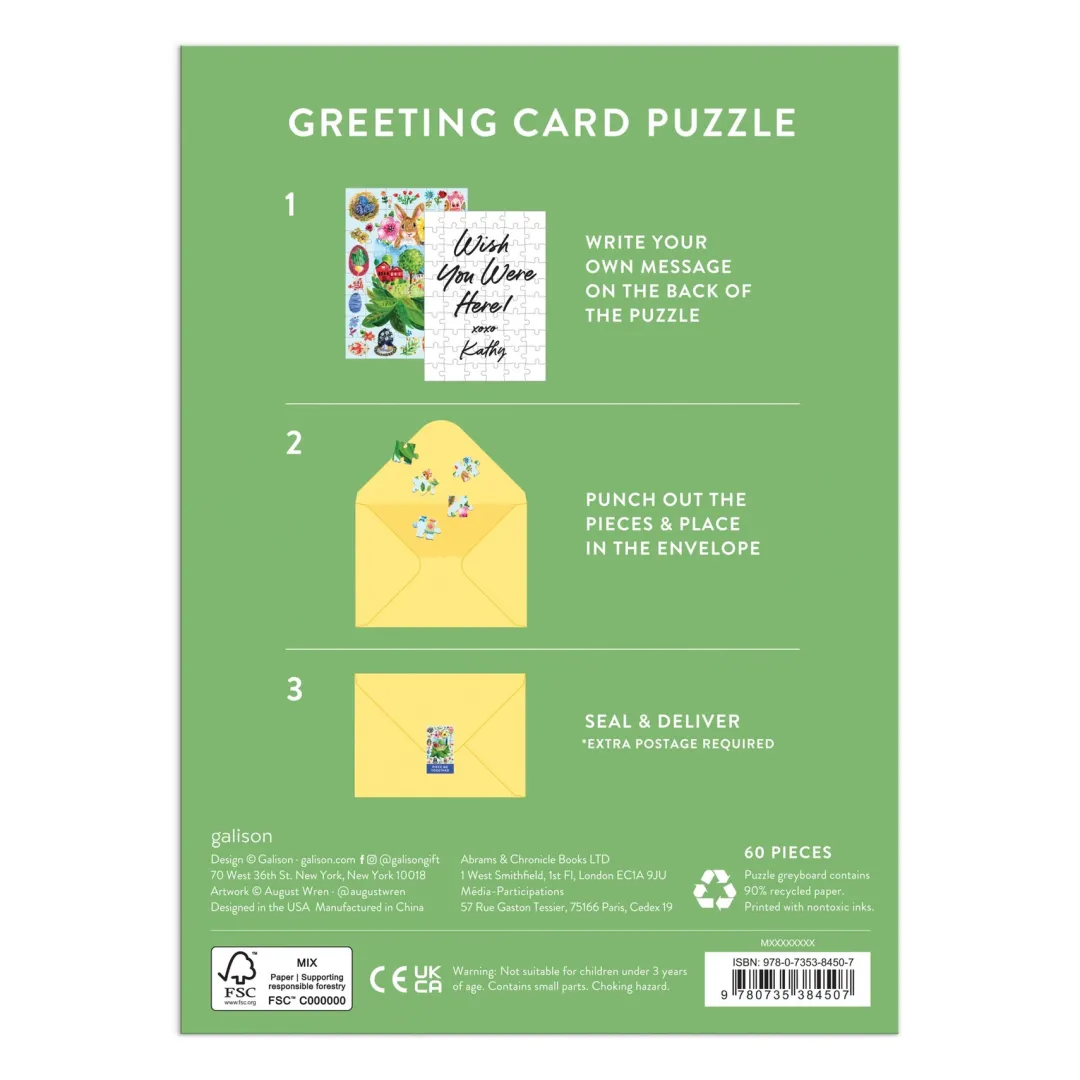 Galison Artisanal Eggs Greeting Card Puzzle