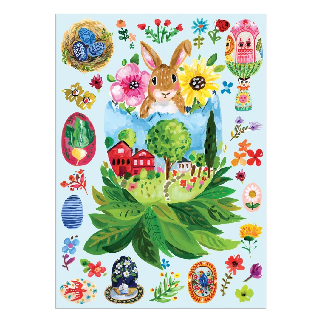 Galison Artisanal Eggs Greeting Card Puzzle