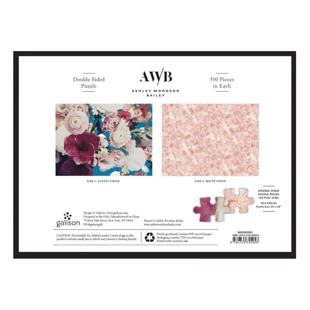 Galison Ashley Woodson Bailey Double-Sided 500 Piece Jigsaw Puzzle