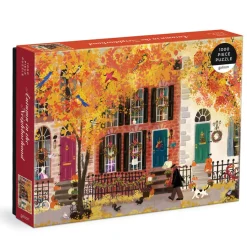 Galison Autumn in the Neighborhood 1000 Piece Puzzle