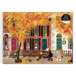 Galison Autumn in the Neighborhood 1000 Piece Puzzle