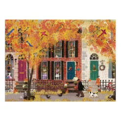 Galison Autumn in the Neighborhood 1000 Piece Puzzle