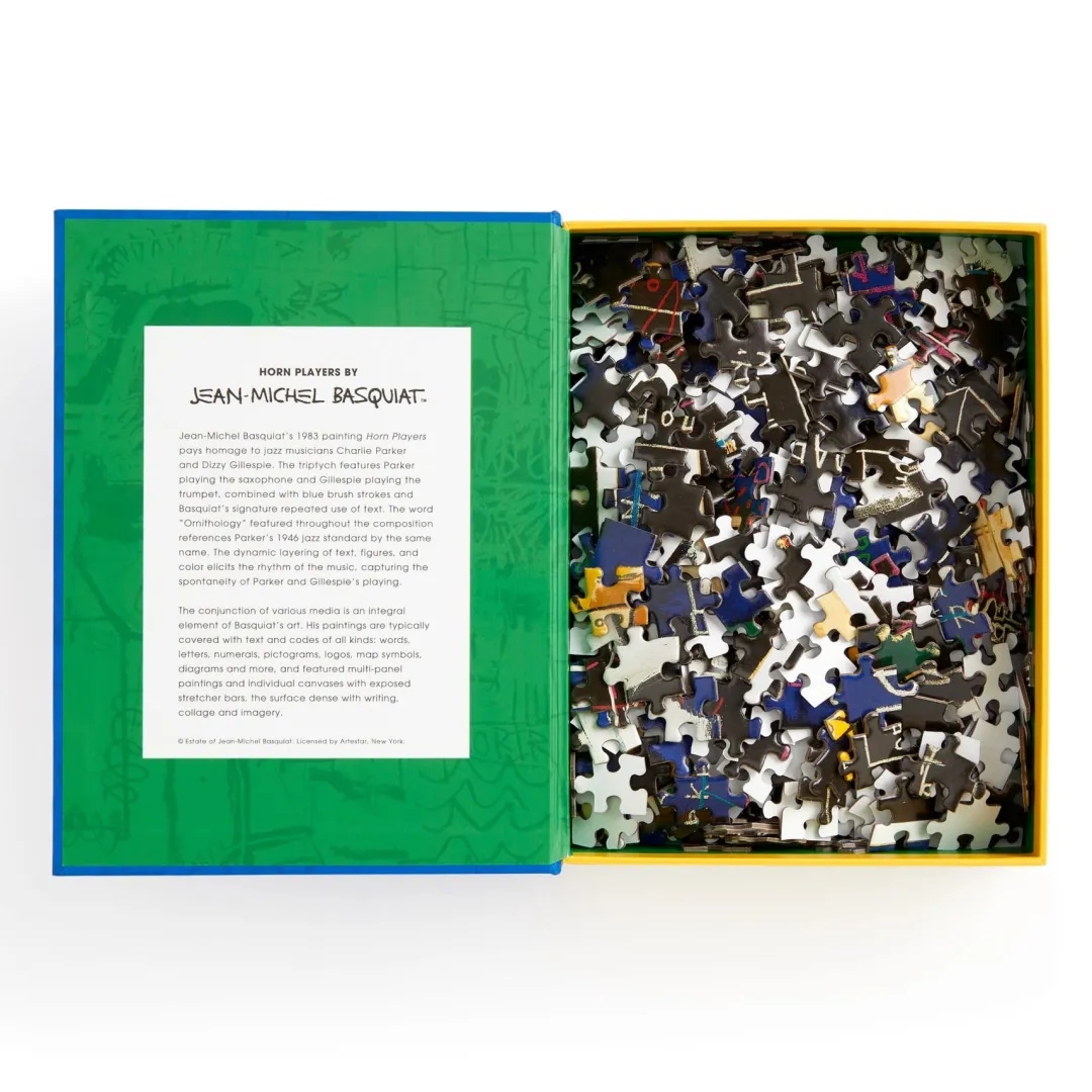 Galison Basquiat Horn Players 500 Piece Book Puzzle