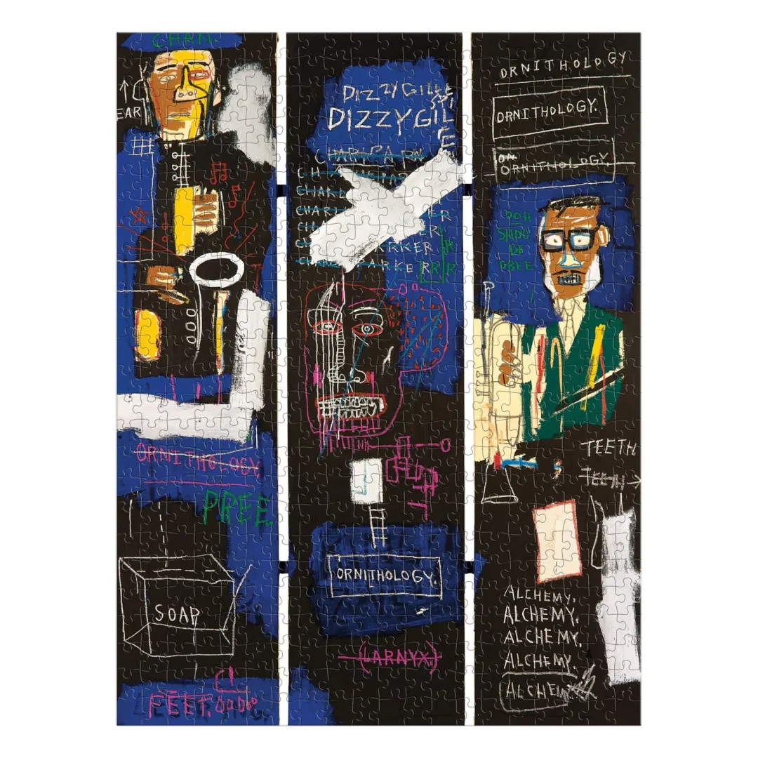 Galison Basquiat Horn Players 500 Piece Book Puzzle