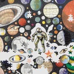 Galison Ben Giles Zero Gravity 1000 Piece Jigsaw Puzzle With Shaped Pieces
