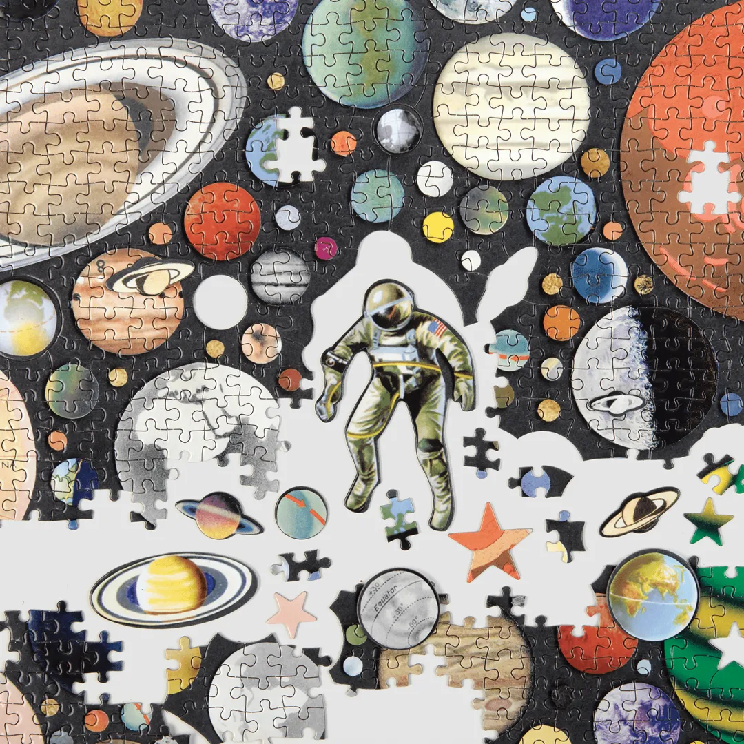Galison Ben Giles Zero Gravity 1000 Piece Jigsaw Puzzle With Shaped Pieces