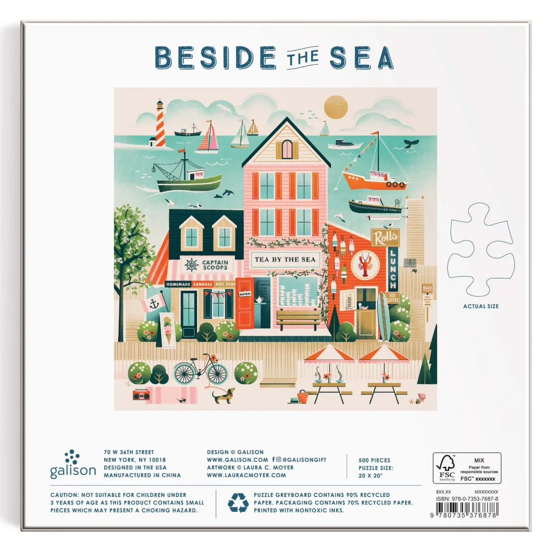 Galison Beside the Sea 500 Piece Puzzle