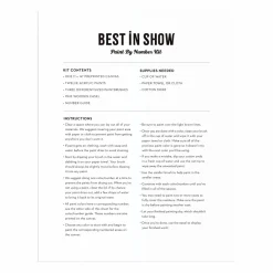 Galison Best In Show 11 x 14 Paint By Number Kit