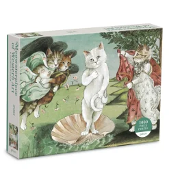 Galison Birth of Venus Meowsterpiece of Western Art 1000 Piece Jigsaw Puzzle