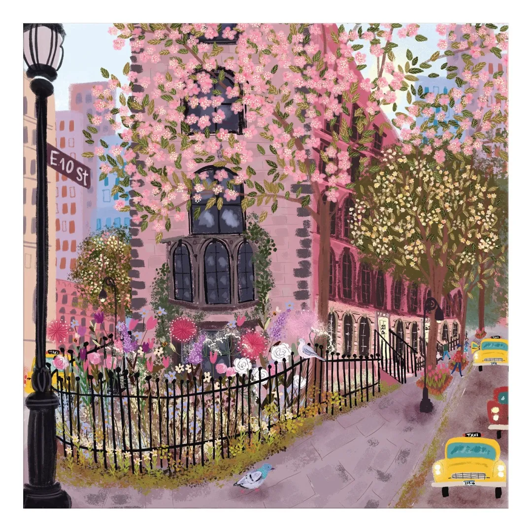Galison Blooming Streets 500 Piece Jigsaw Puzzle