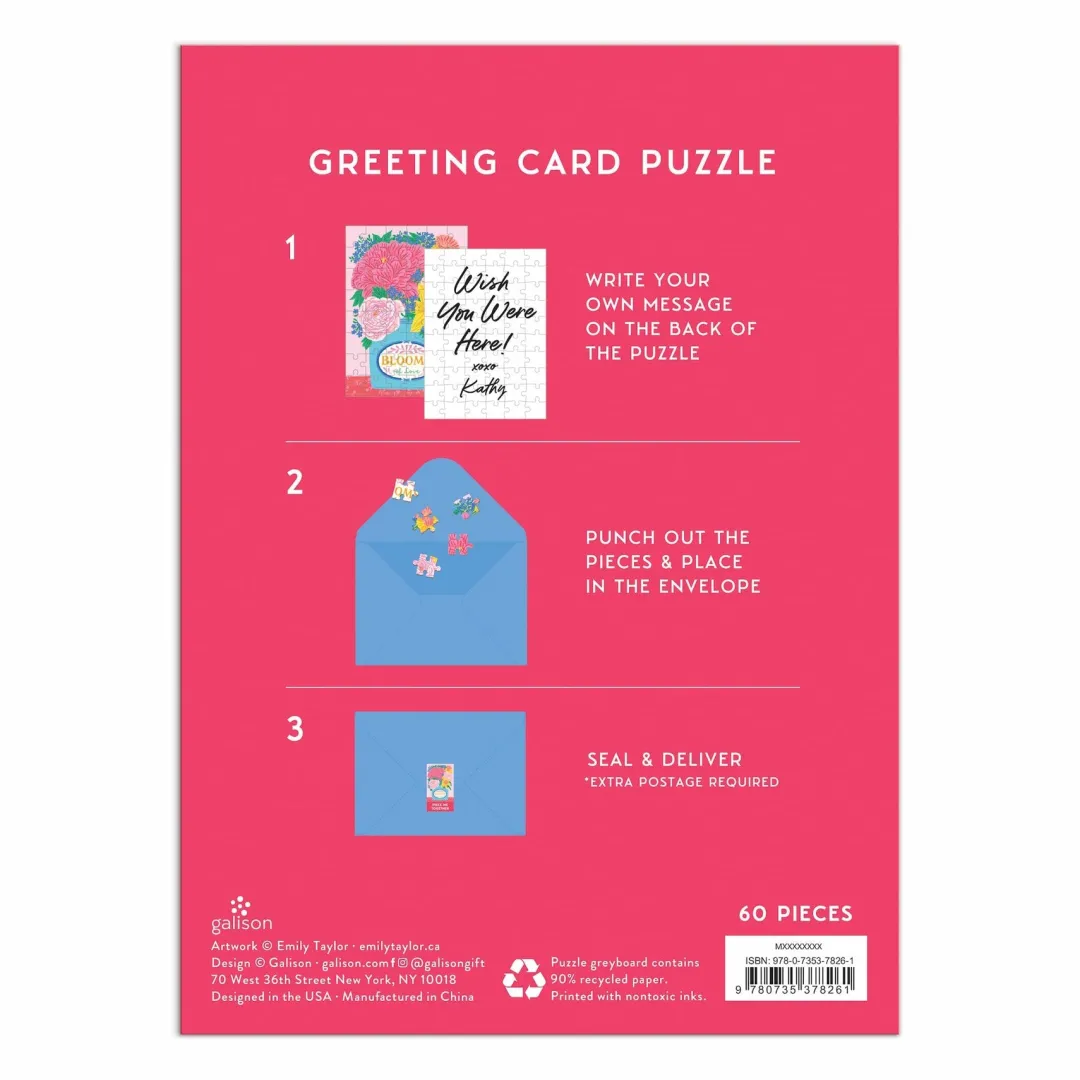 Galison Blooms of Love Greeting Card Puzzle