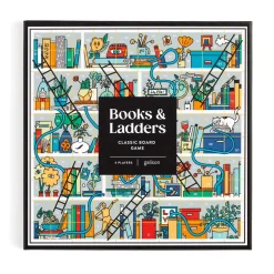 Galison Books and Ladders Classic Board Game