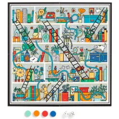 Galison Books and Ladders Classic Board Game