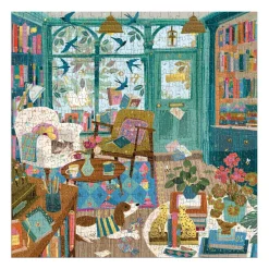 Galison Bookshop Afternoon 500 Piece Foil Puzzle