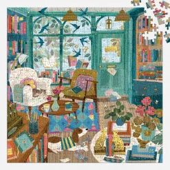 Galison Bookshop Afternoon 500 Piece Foil Puzzle