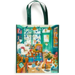Galison Bookshop Afternoon Reusable Shopping Bag