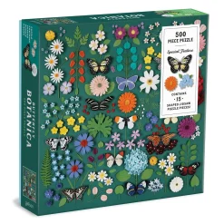 Galison Butterfly Botanica 500 Piece Puzzle with Shaped Pieces