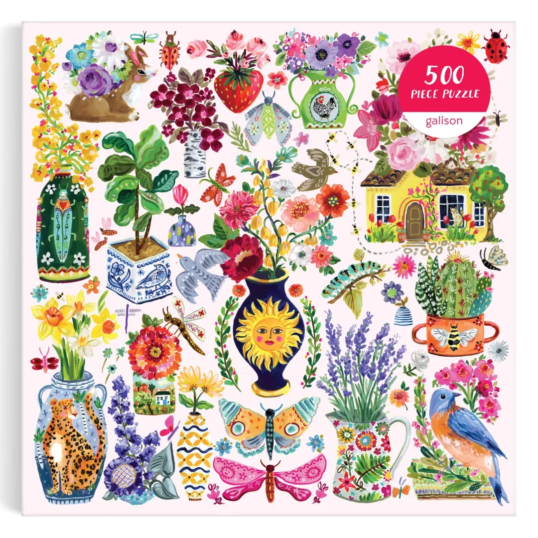 Galison Buzzy Bouquets 500 Piece Puzzle