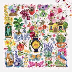 Galison Buzzy Bouquets 500 Piece Puzzle