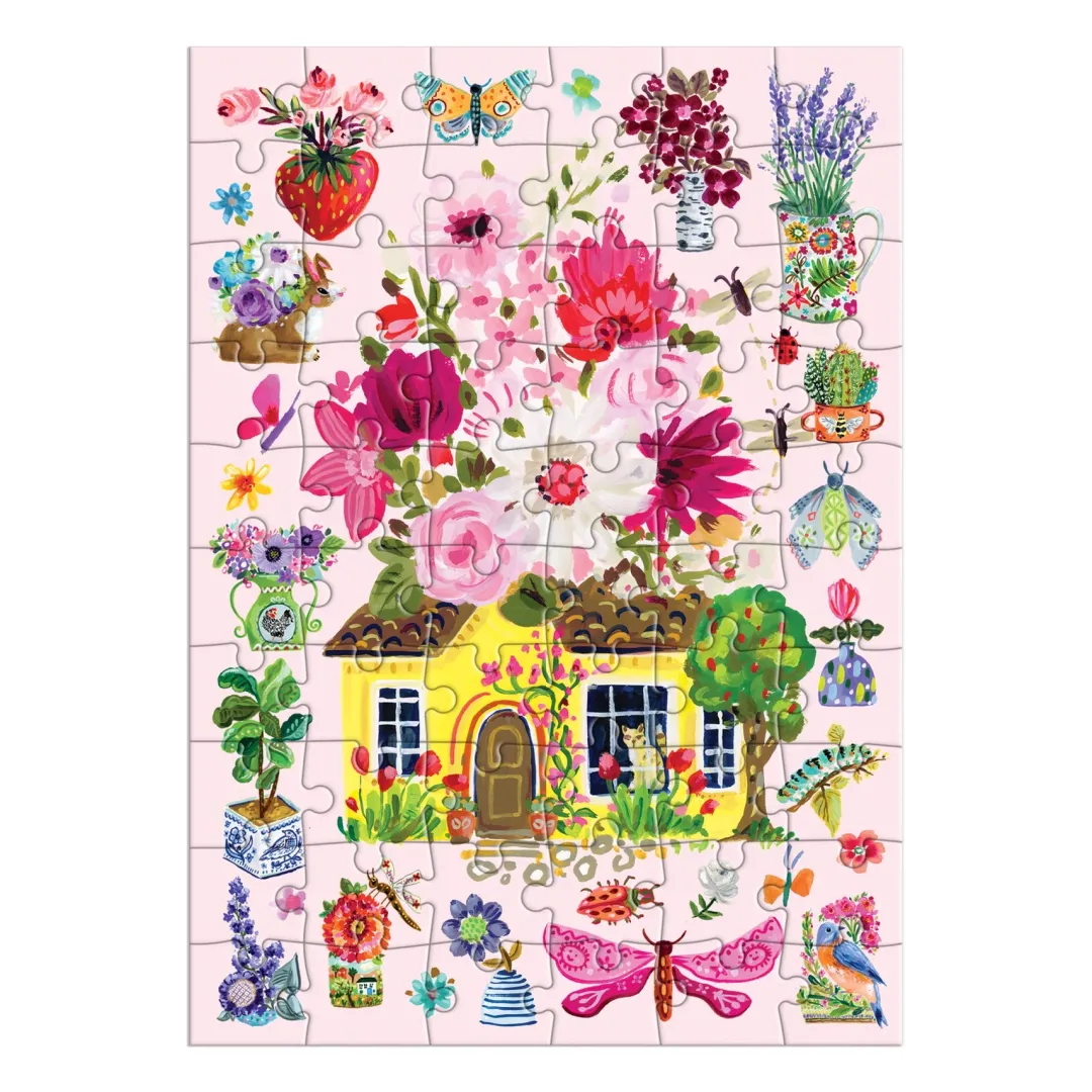 Galison Buzzy Bouquets Greeting Card Puzzle