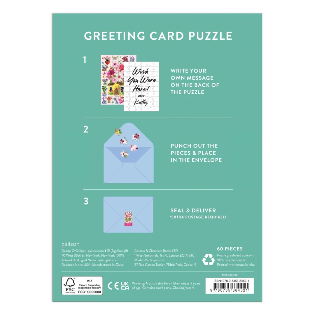 Galison Buzzy Bouquets Greeting Card Puzzle
