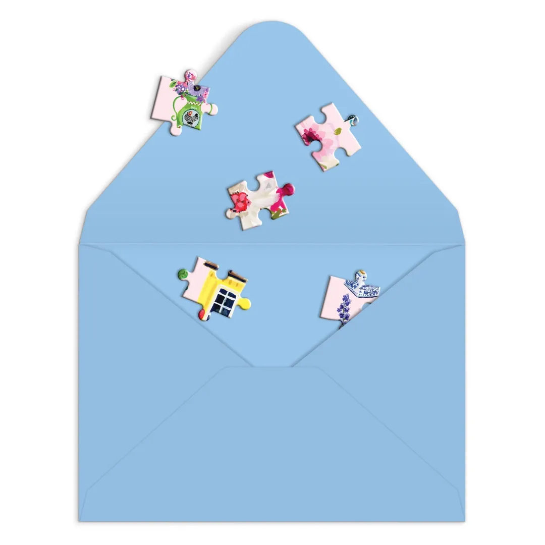 Galison Buzzy Bouquets Greeting Card Puzzle