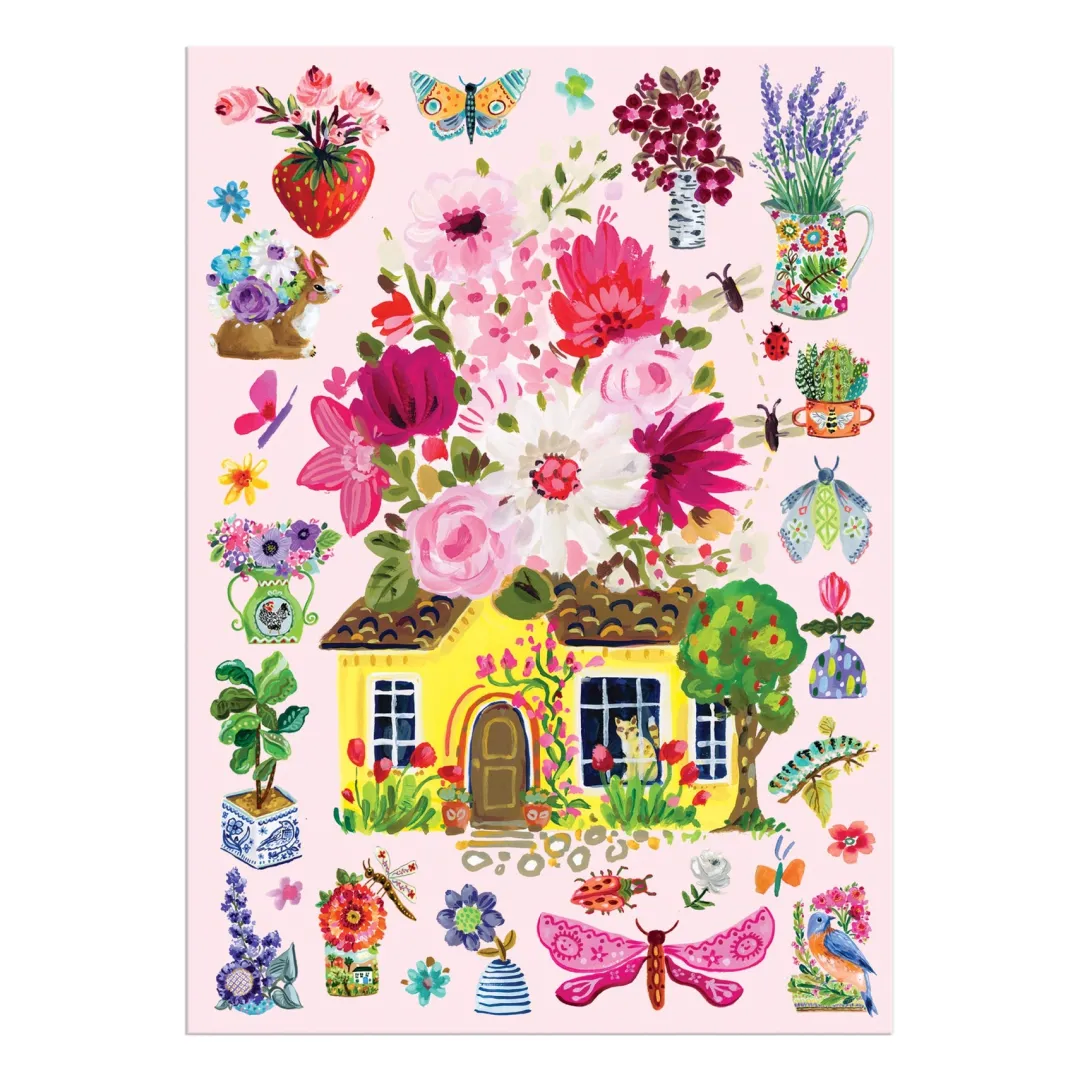 Galison Buzzy Bouquets Greeting Card Puzzle