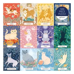 Galison Cat Zodiac 500 Piece Jigsaw Puzzle