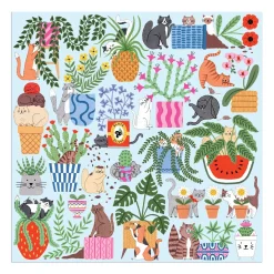 Galison Cats in the Houseplants 500 Piece Puzzle