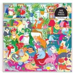 Galison Caturday Afternoon 500 Piece Family Puzzle