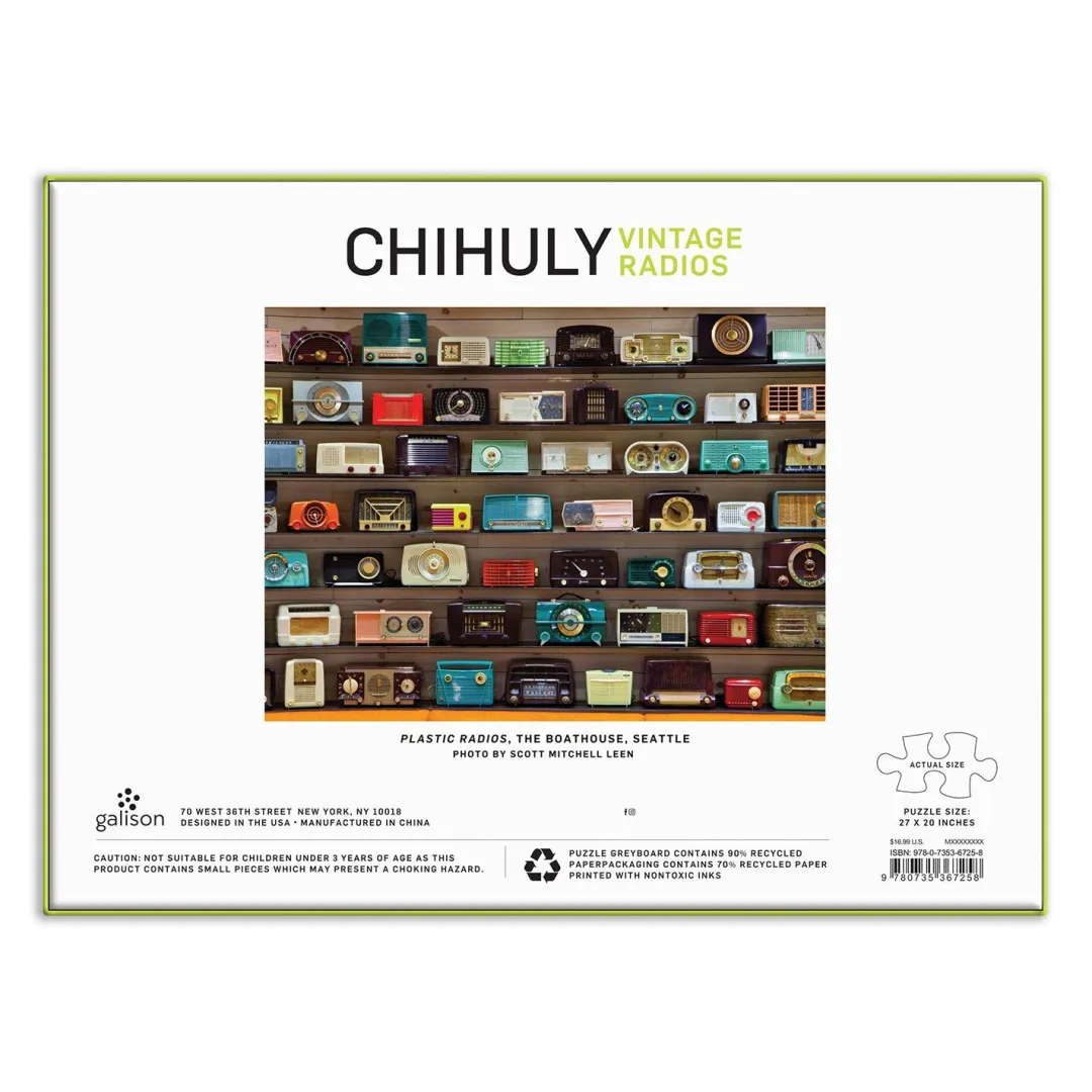 Galison Chihuly Vintage Radios 1000 Piece Jigsaw Puzzle