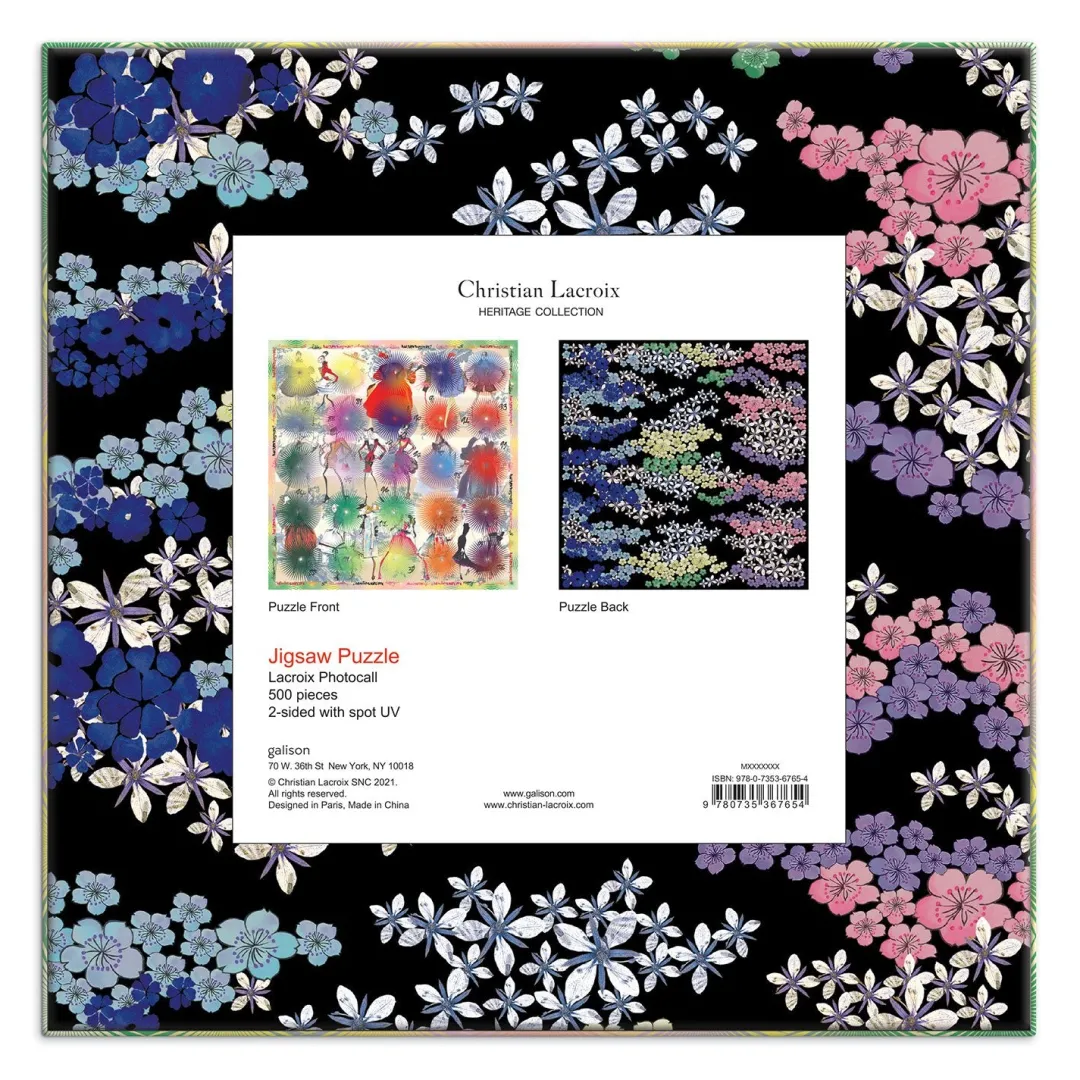 Galison Christian Lacroix Heritage Collection Lacroix Photocall Double-Sided 500 Piece Jigsaw Puzzle